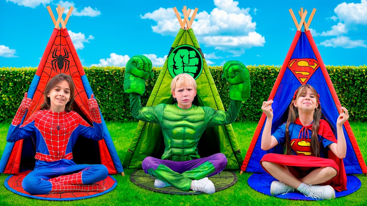 Superhero Toys Become Alive in the Superhero Camp