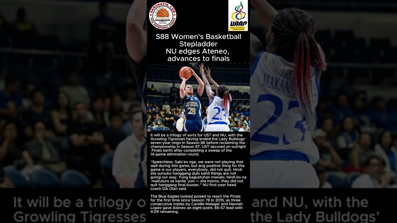 UAAP Women's Basketball: NU arranges Finals rematch vs UST after nipping Ateneo