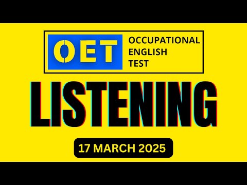 OET listening sample for nurses OET 2.0 official 17th march 2025 | OET 2.0 Online Classroom