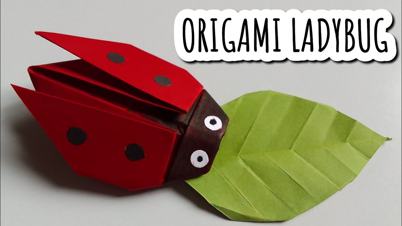 Origami Tutorial: LadyBug / Ladybird| How to make Cute & Easy Origami Ladybug for beginners