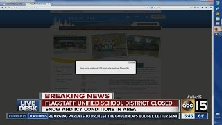 Flagstaff schools closed on Monday due to snow