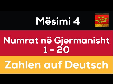 Numrat në Gjermanisht 1-20 I Zahlen auf Deutsch 1 -20