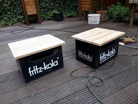 DIY Sitzgelegenheit Bierkasten Hocker Sitzmöbel Getränkekisten Tisch