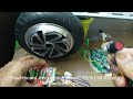 Hoverboard motor control with ZS-X11H Robots Automation 400W Brush less motor controller Demo bldc 7