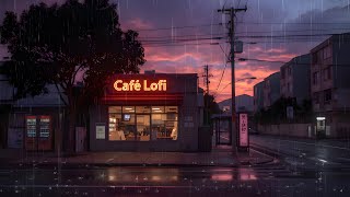Rainy Café at Night☕ Lofi Beats for Calm Nights & Focus