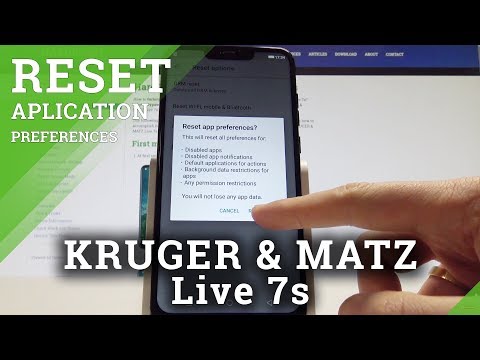 How to Reset App Preferences in KRUGER & MATZ Live 7s - Restore App Configuration
