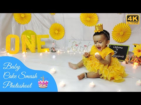 Ritwika Cake Smash | Baby Cake Smash Video | Photo shoot Ideas | 4K