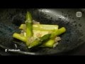De groene asperges met hammayonaise van restaurant Breda in Amsterdam