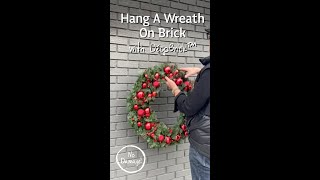 Hang a wreath on brick with DécoBrick™ hangers  - quick, easy, no damage #Shorts