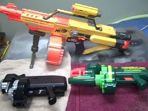 Modified Automatic Tommy 20 & Nerf Stampede gun review