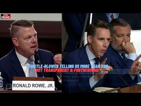 Hawley: whistle-blower telling us more than you are, your agency not transparent & forthcoming!