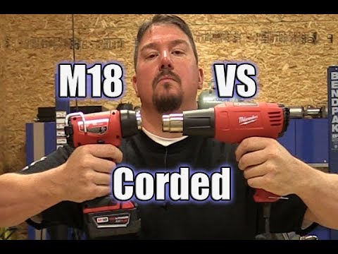 Milwaukee M18 Compact Heat Gun 2688-20 vs Corded Milwaukee 8975-6 400w Heat Gun