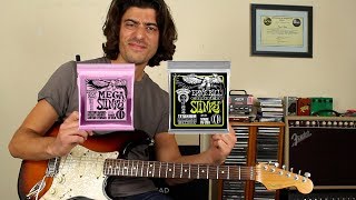 Video thumbnail for Guitar String Shootout 10's vs 10.5  - Ernie Ball Mega Slinky by Mike Bradley
