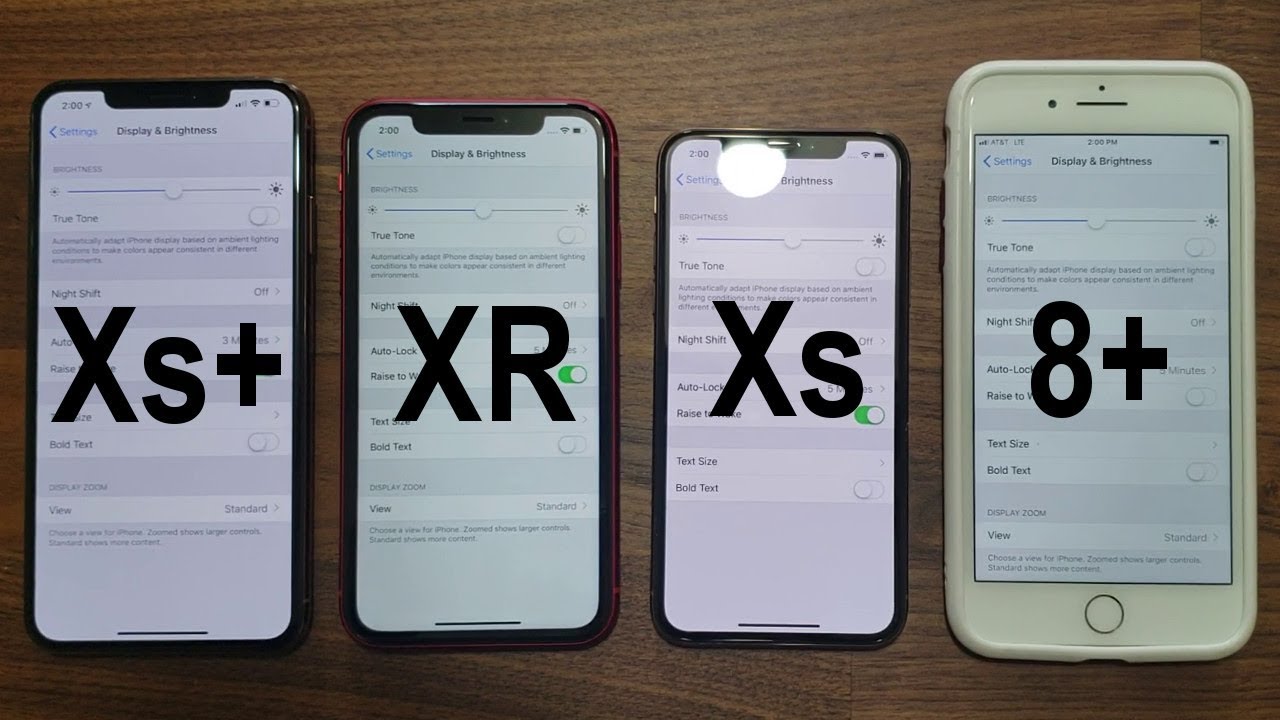 iPhone Xr - Display Quality Comparison with Xs, Xs Max and 8 Plus