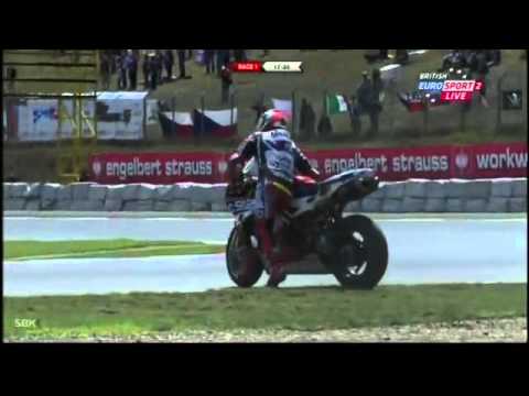 Davide Giugliano Crash - 2012 Superbike Race 1 in Brno