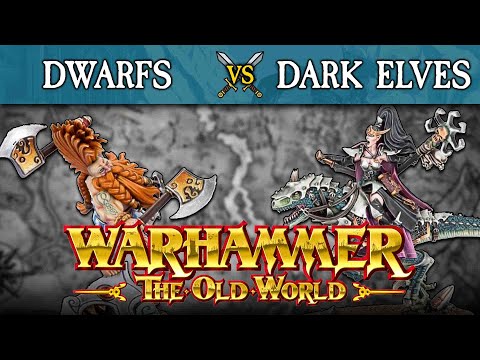 Let's Play: Warhammer - The Old World (Dwarves vs Dark Elves) (Live Battle Report)