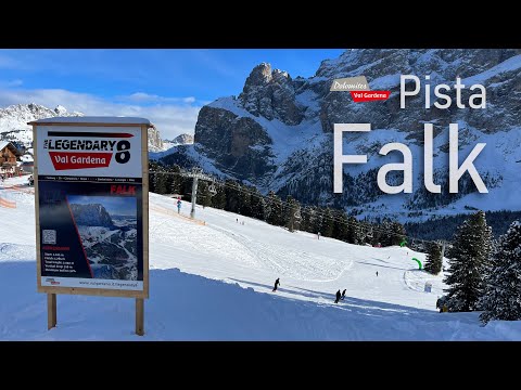 Pista Falk: bellissima pista rossa di Plan de Gralba #valgardena #dolomitisuperski #superskibook