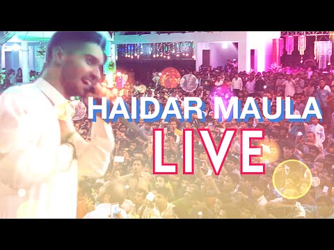 Ali Shanawar | Haider Maula | LIVE | 2018