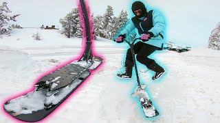 TESTING SNOW SCOOTER FOR FIRST TIME!