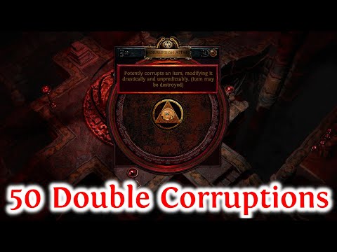 PATH OF EXILE 3.14 - DOUBLE CORRUPTING 50 PRISM GUARDIANS - BONUS GEM DOUBLE CORRUPTS!!
