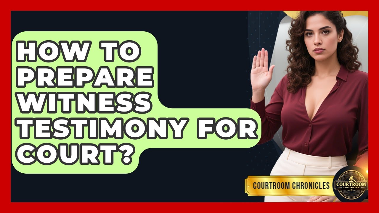 How To Prepare Witness Testimony For Court? - Courtroom Chronicles