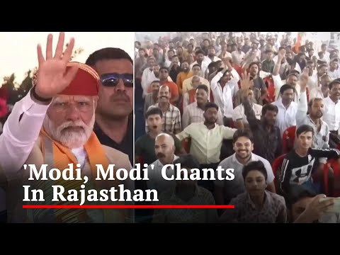PM Modi Signals Crowd To Stop As They Chant 'Modi, Modi' During Ashok Gehlot Speech