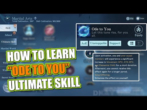 AOE SUPPORT Ultimate Skill How to Learn “Ode to You”  (Sword of Justice Skill Unlock Guide)