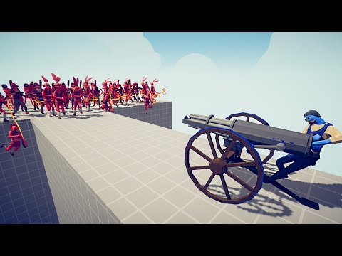 1 Gatling Gun vs 100 Units - Totally Accurate Battle Simulator TABS