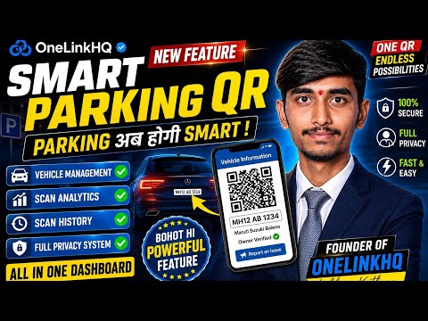 🚗 Smart Parking QR System 🔥 | Vehicle QR + Scan Analytics + Full Privacy | OneLinkHQ thumbnail