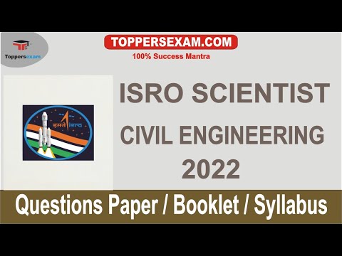 ISRO SCIENTIST CE (CIVIL ENGINEERING) Update Syllabus & Pattern 2022 | Free Mock Test | eBook & Book
