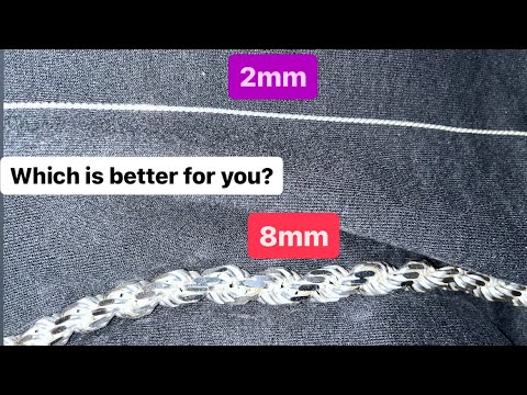 Harlem Bling 2mm vs 8mm (rope chain comparison)