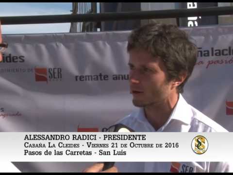 21-10-16 Nota Alessandro Radici - Cabaña La Cleides - Paso del las Carretas (San Luis)