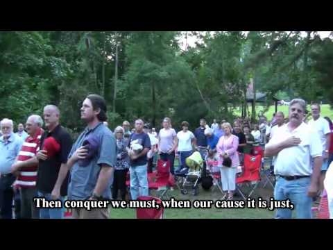 MARINE STUNS A TEA PARTY WITH THE FOURTH VERSE OF THE STAR SPANGLED BANNER
