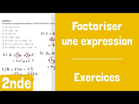 Exercices : Factoriser une expression avec un facteur commun