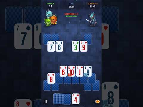 Solitaire Cats vs Zombies Video