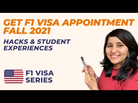 How do I find an F1 visa appointment slot for Fall 2021?