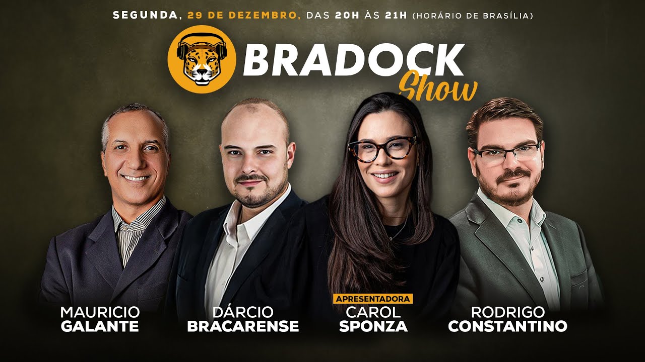 Bradock Show 29/12/25 - Carol Sponza, Rodrigo Constantino, Dárcio Bracarense e Mauricio Galante