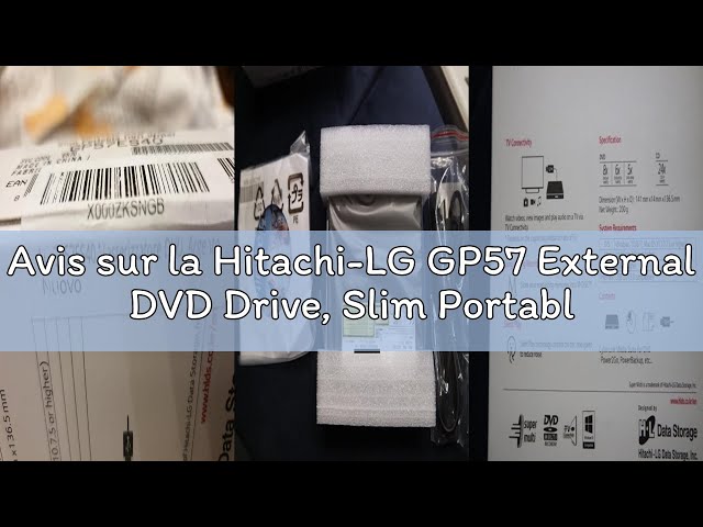 Vídeo relacionado con Hitachi-LG GP57 External DVD Drive, Slim Portable DVD Player/Writer for Laptop/Desktop PC, with USB 2.0, Windows and Mac OS Compatible, 8x Read/Write Speed - Silver