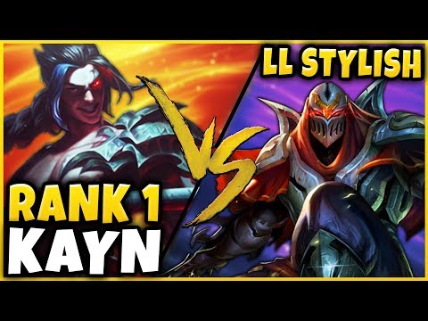 #1 KAYN WORLD ACTUAL 1V9 GAME VS. LL STYLISH! RANK 1 KAYN VS. RANK 1 ZED - League of Legends