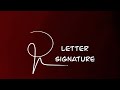 R Letter Creative signature | Freebirds Designs