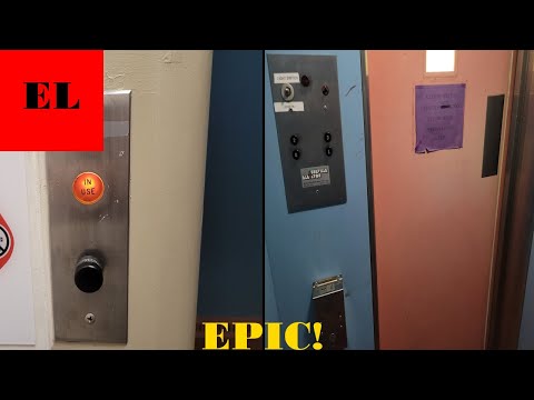 AMAZING Vintage Otis Traction Elevator w Swing Door - MHU Nash Hall (Mars Hill, NC)