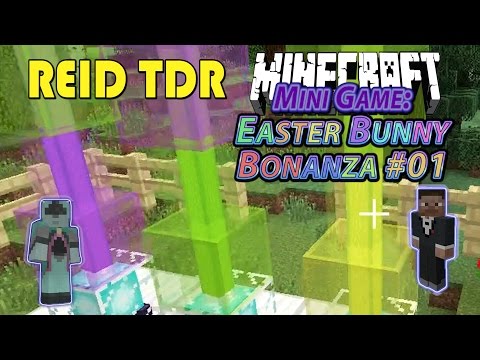 Minecraft | EASTER BUNNY BONANZA 1 MINIGAME | Reid TDR for Kids, Dad and Son play, no bad words