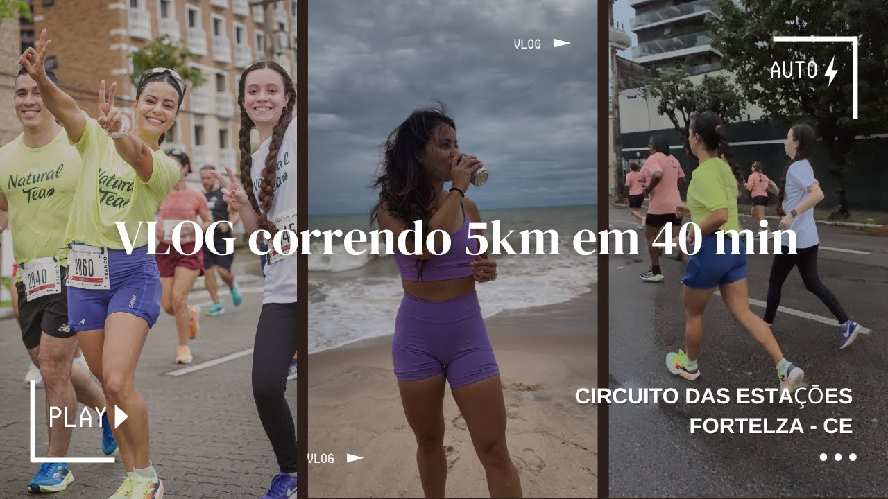 INICIANTE NA CORRIDA,  5KM em 40 minutos - DICAS #VLOG correndo em Fortaleza