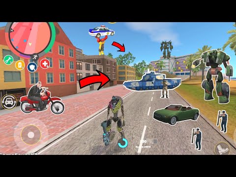 Rope Hero: Vice Town (Transformer Robot Bike Fight Police Car Robot) Bike RPG - Android Gameplay HD