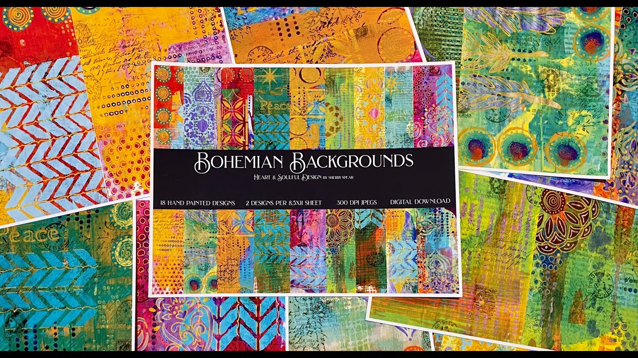 BOHEMIAN BACKGROUNDS/Digital Paper Pack