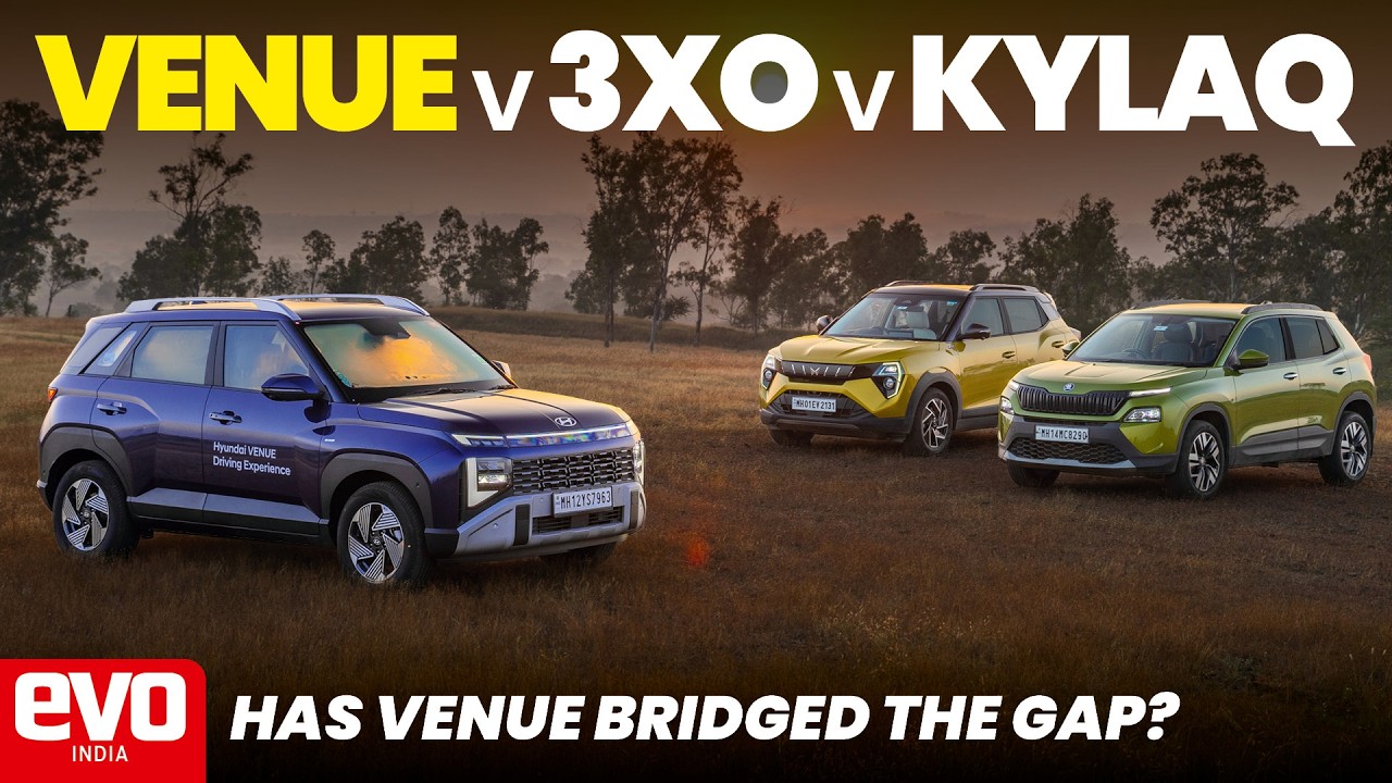 Hyundai Venue v Mahindra XUV 3XO v Skoda Kylaq | Compact SUV Comparison Test | evo India