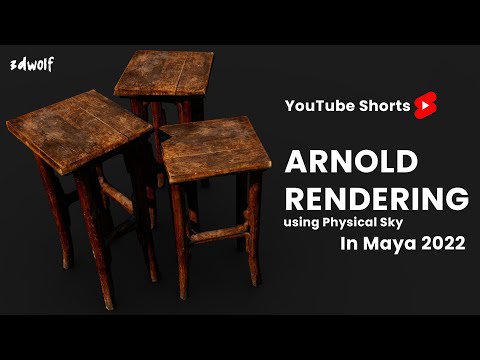 Shorts Rendering 3D Models using Arnold Physical Sky in Maya 2022