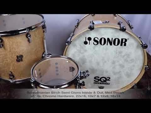 Sonor SQ2 Scandinavian Birch Semi Gloss Inside & Out, Med Beech shells