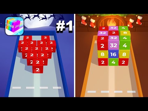 Chain Cube 2048: 3D Merge Game - Hyper Hybrid Casual - Gameplay Walkthrough (iOS & Android)