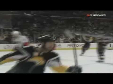 tim connolly scores his second against the carolina hurricanes